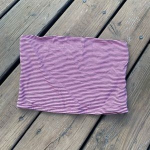 Pink with black stripes tube top